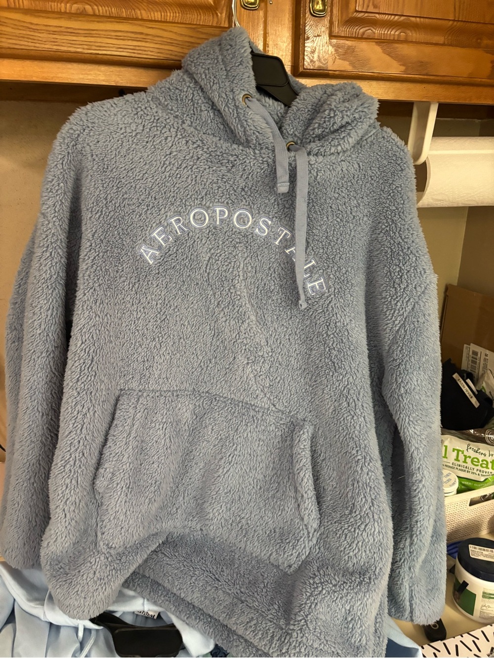 Aeropostale Light Blue Sherpa Hoodie